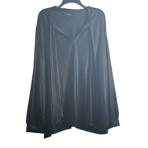Eloquii Shimmering Black Blouse Size 28
